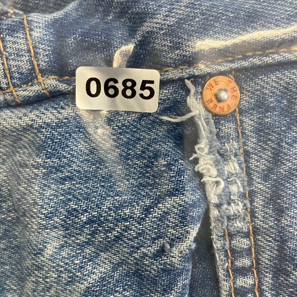 FREE PEOPLE WE THE FREE Jeans Women Distressed Size 27 Button Fly Raw Bohemian - Picture 16 of 16